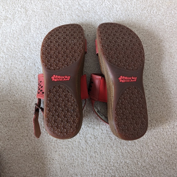Rocky 4EurSole RKH185 Women Red Sprightly Slingback Comfort Sandal Non-Slip Sz 9 - Picture 10 of 16